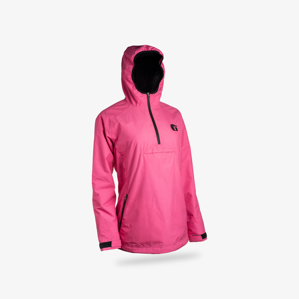Waterproof 1/2 Zip Bog Hoodie | Womens - Hot Pink