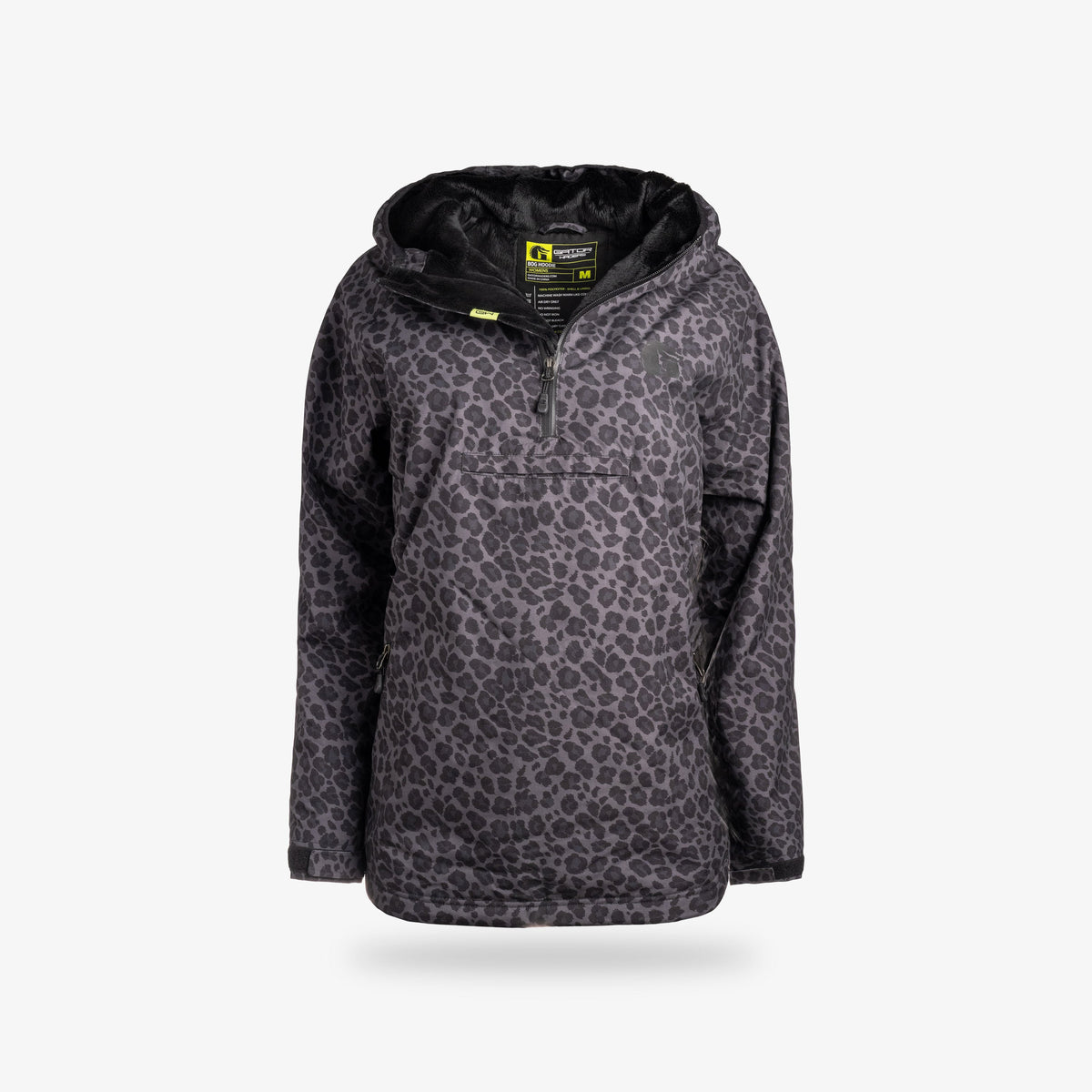 Waterproof 1/2 Zip Bog Hoodie | Womens - Shadow Leopard