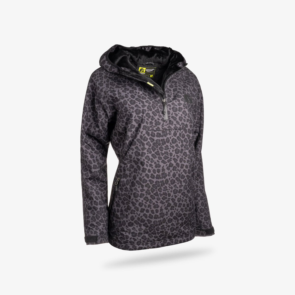 Waterproof 1/2 Zip Bog Hoodie | Womens - Shadow Leopard