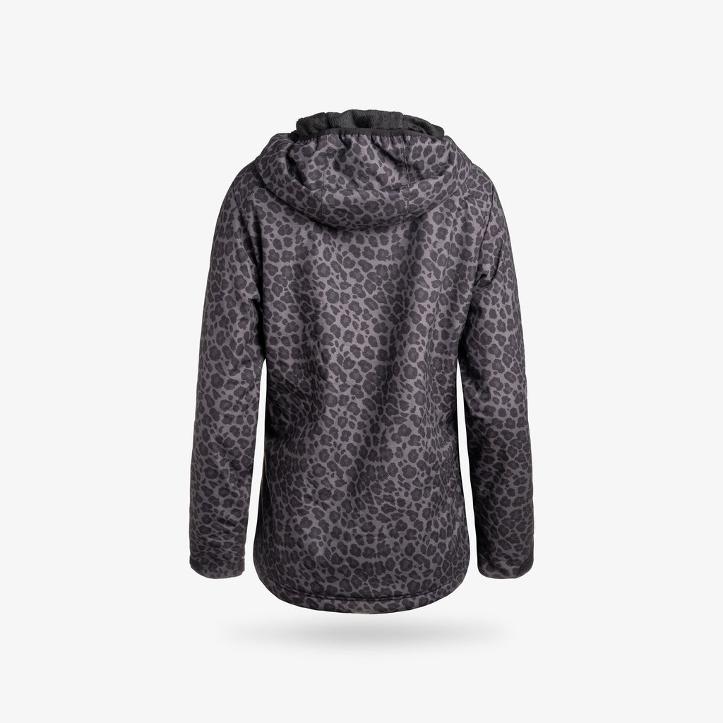 Waterproof 1/2 Zip Bog Hoodie | Womens - Shadow Leopard