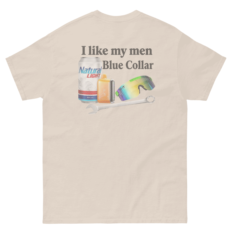 I Like My Men Blue Collar Graphic T-Shirt