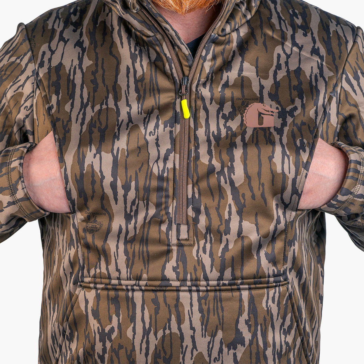 Catahoula 1/2 Zip Hoodie | Mens - Mossy Oak Original Bottomland